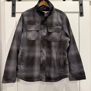 Men's 686 Thermal Woodland Flannels infiDRY Gray Plaid Jacket